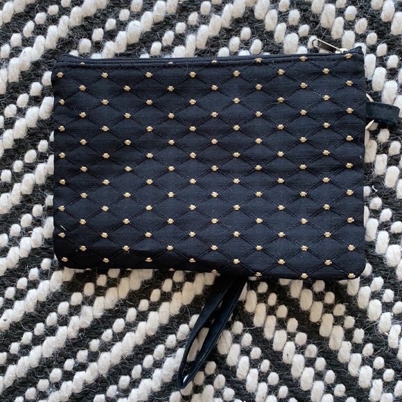 Joy Handbags - Black & Gold Clutch Wristlet - Picture 2 of 4